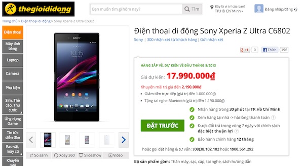 Công nghệ - Sony Việt Nam bán Xperia Z Ultra giá 17,9 triệu đồng (Hình 4).