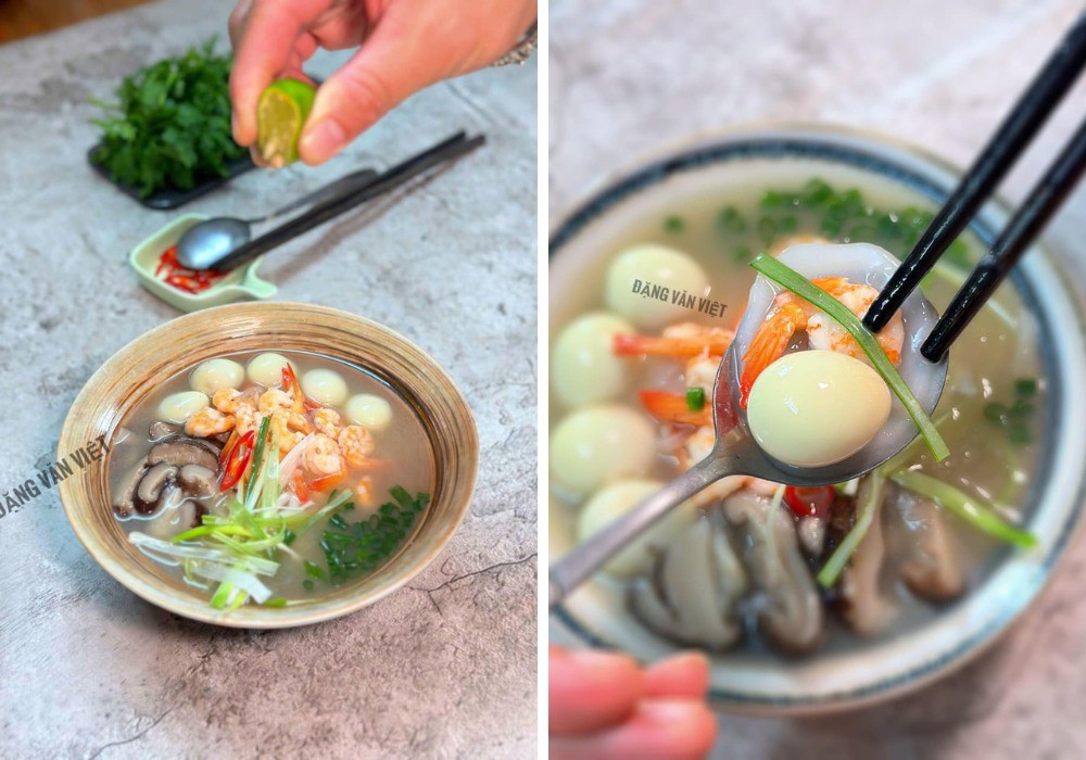 Đời sống - Cách làm bánh canh từ phồng tôm, cơm nguội, bánh tráng của ông bố 8x