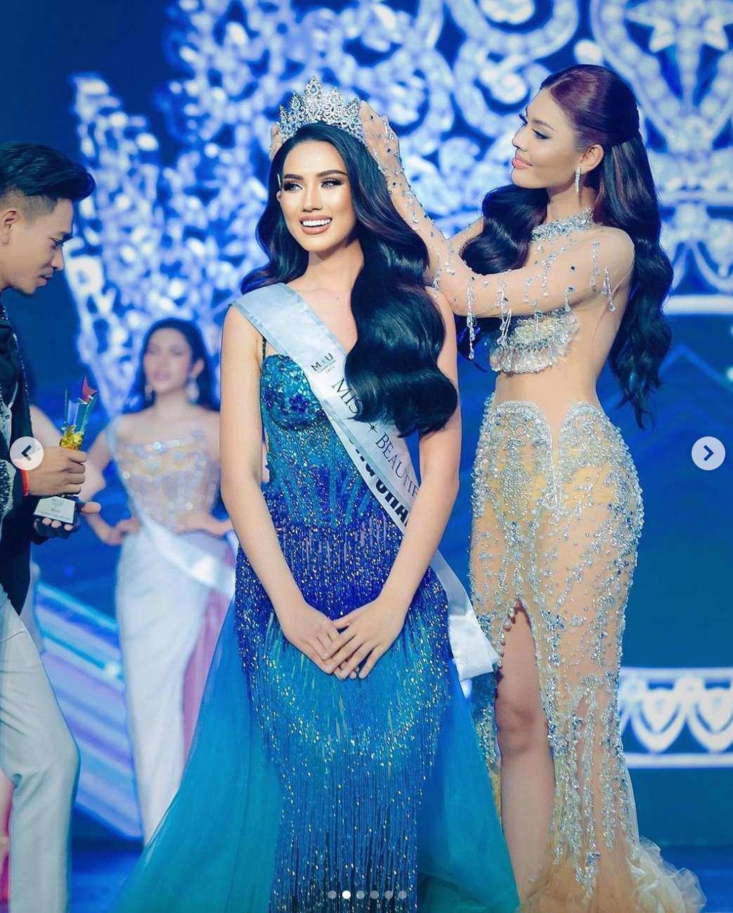 Giải trí - Mỹ nhân Campuchia cao gần 1,8m, mặt đẹp cực 'Tây', nổi trội tại Miss Universe