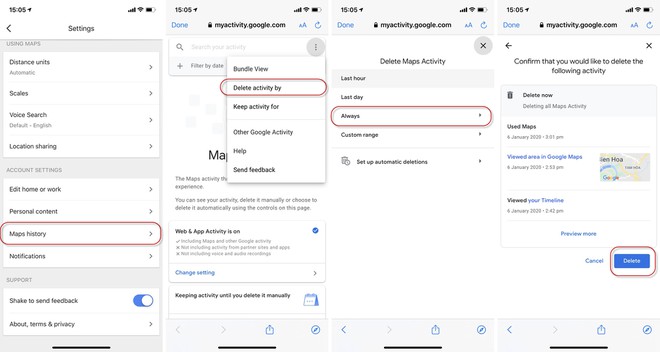 Công nghệ - Mách bạn cách xóa lịch sử vị trí khi sử dụng Google Maps (Hình 2).