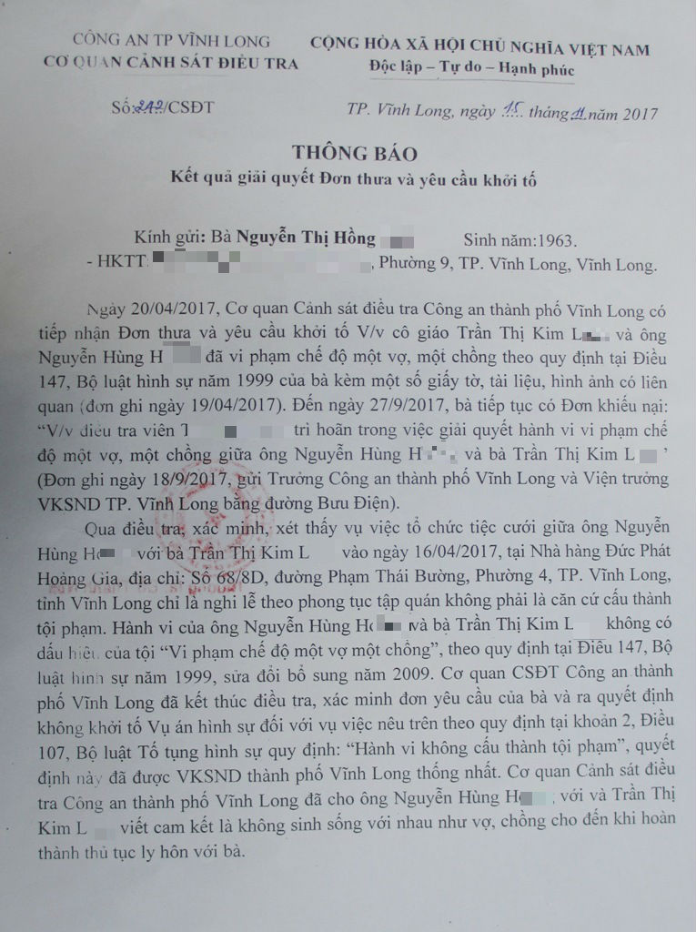 Xã hội - Thông tin mới nhất vụ vợ cùng con trai vào đám cưới 'đòi rể' (Hình 3).