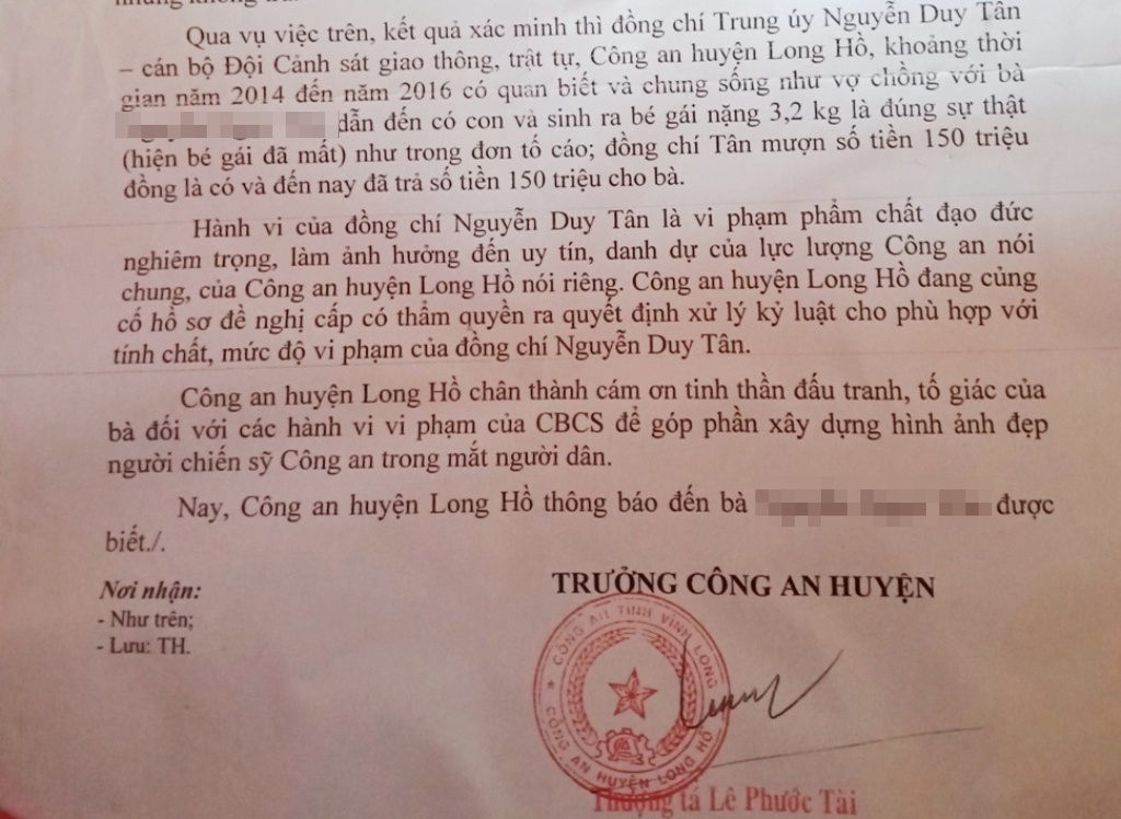 Tin nhanh - Vĩnh Long: Lý do một Trung úy Cảnh sát bị kỷ luật giáng 2 cấp hàm (Hình 2).