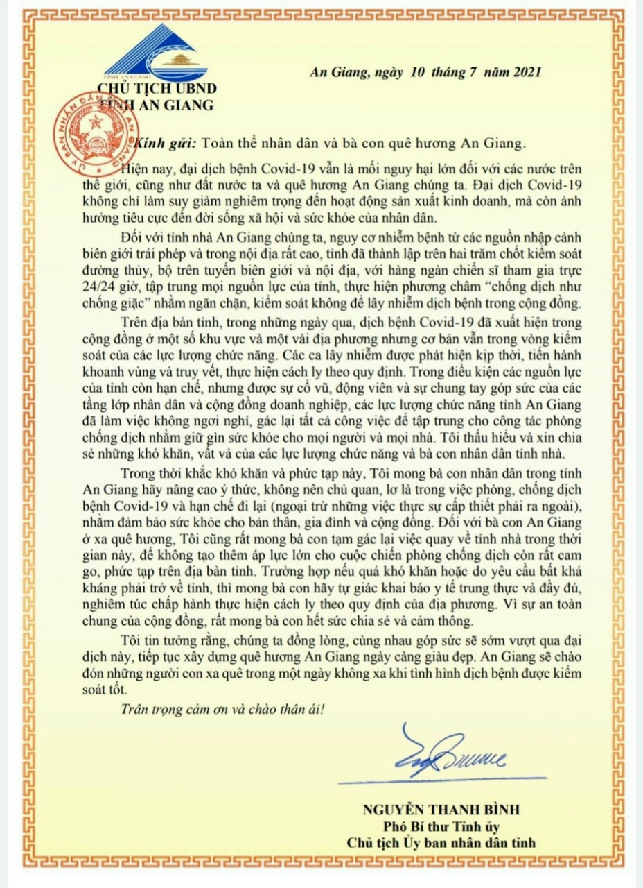 Sự kiện - Chủ tịch UBND tỉnh An Giang: “Chống dịch như chống giặc”