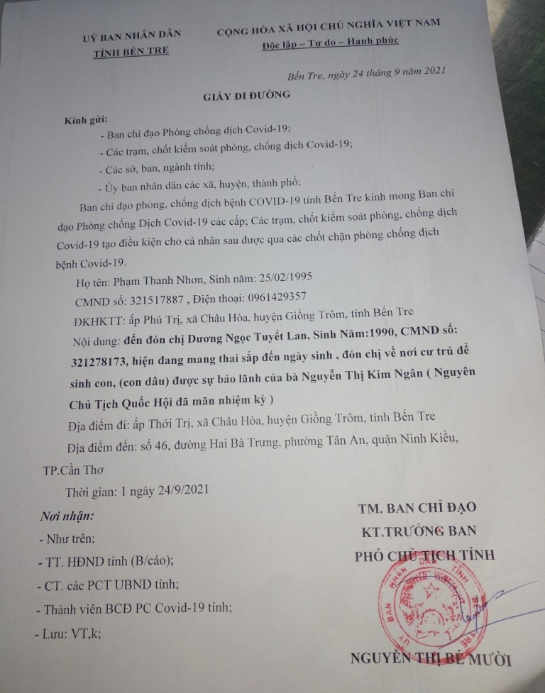 An ninh - Hình sự - Bến Tre: Xử lý tài xế dùng nhiều giấy đi đường giả để 'thông chốt'