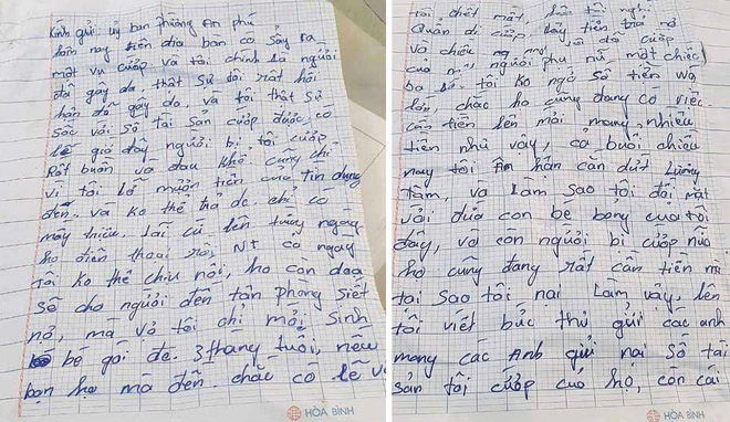 An ninh - Hình sự - Lý do bất ngờ khiến tên cướp trả lại 100 triệu đồng kèm tâm thư xin lỗi (Hình 2).