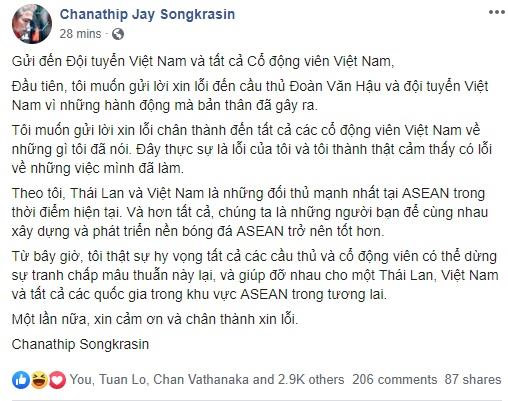 Thể thao - Trước thềm chung kết King's Cup, 'Messi Thái' viết tâm thư xin lỗi ĐT Việt Nam (Hình 2).