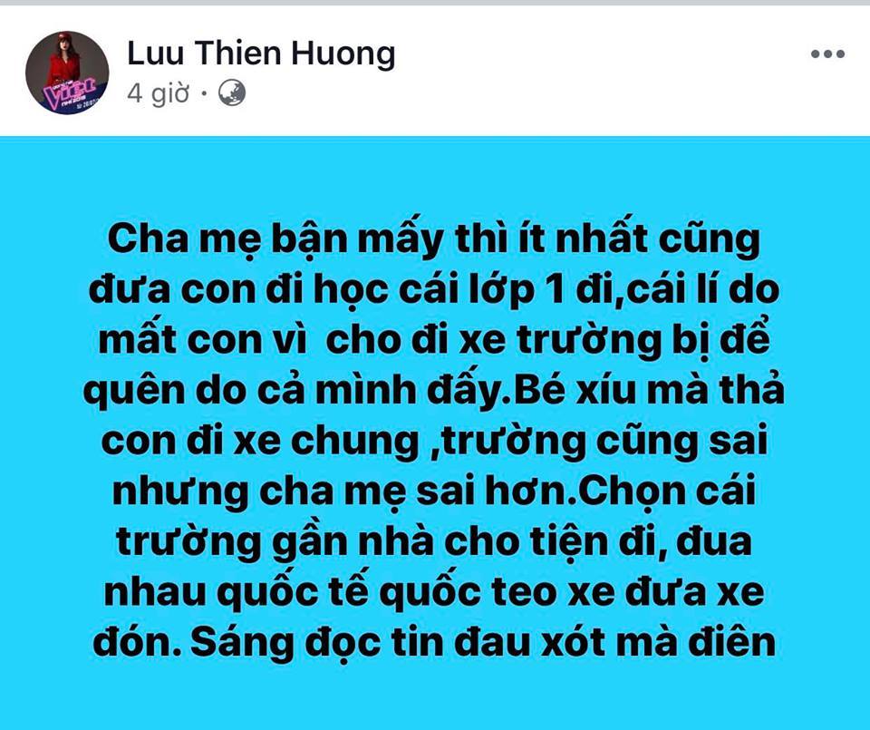 Sự kiện - Trách bố mẹ cháu bé trường Gateway không đưa con đi học, Lưu Thiên Hương nhận vô số chỉ trích, phải khóa vội Facebook (Hình 2).