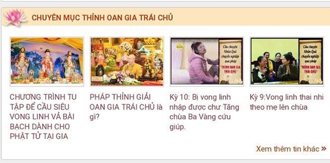 Tiêu dùng & Dư luận - Website truyền bá 'vong báo oán' của chùa Ba Vàng bất ngờ biến mất (Hình 2).