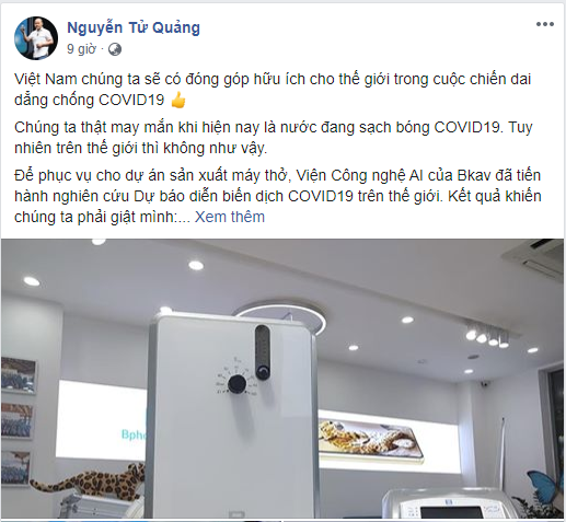 Tài chính - Ngân hàng - CEO Nguyễn Tử Quảng ''nhá hàng' máy trợ thở của Bkav