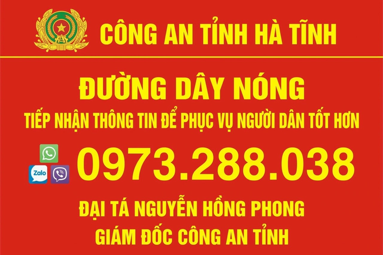 Dân sinh - Giám đốc Công an Hà Tĩnh công khai số điện thoại cá nhân tiếp nhận thông tin phản ánh