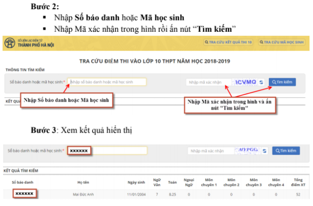 Tra điểm thi vào 10 ở Hà Nội nhanh nhất, chính xác nhất (Hình 2).