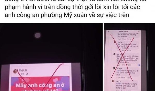 An ninh - Hình sự - Làm việc với người phụ nữ đăng facebook xúc phạm công an vì chồng bị lập biên bản