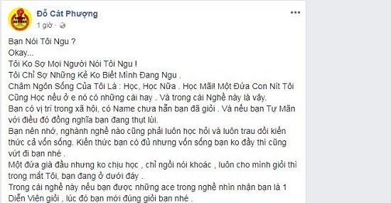 Cát Phượng bức xúc 'phản pháo' khi bị xúc phạm 