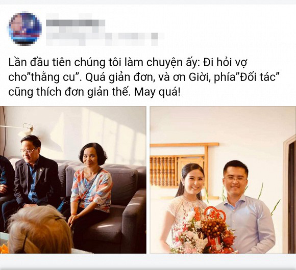 Sự kiện - Lộ ảnh Hoa hậu Ngọc Hân bí mật làm lễ dạm ngõ với bạn trai nhiều năm