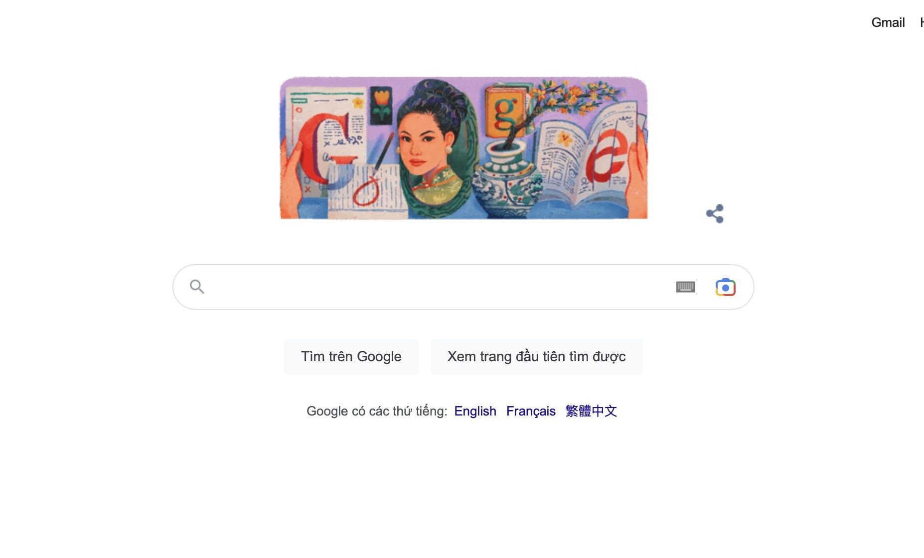 Văn hoá - Bà Sương Nguyệt Anh được tôn vinh trên trang chủ của Google Doodle