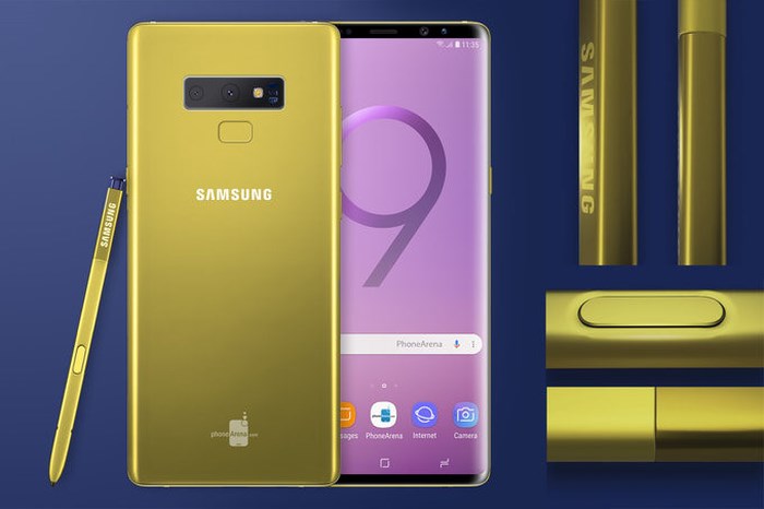 Hé lộ hình ảnh Galaxy Note 9 với phiên bản vàng rực 