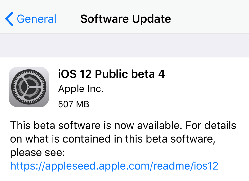 Thủ thuật - Tiện ích - Apple chính thức tung ra iOS 12 public beta 4