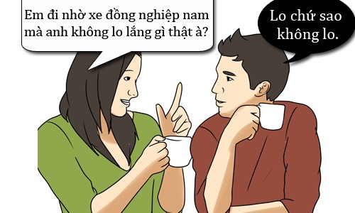 Cộng đồng mạng - Tối cười: Lo lắng khi vợ đi nhờ đồng nghiệp