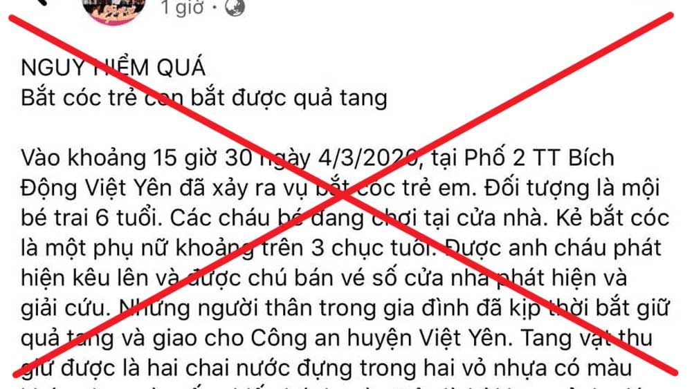 An ninh - Hình sự - Sự thật về thông tin người phụ nữ dùng nước ngọt, bánh mì bắt cóc trẻ em