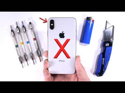 Công nghệ - Sốc trước màn phá hoại iPhone X bằng dao, vật nhọn và lửa