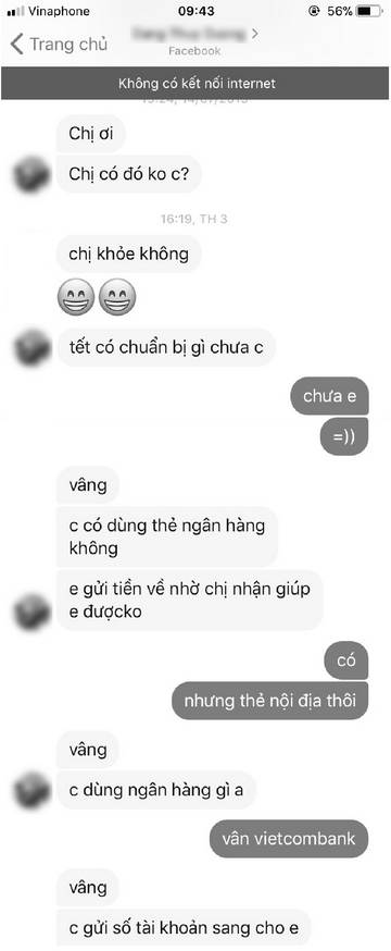 Thủ thuật - Tiện ích - Cuối năm, cảnh báo chiêu lừa đảo nhờ nhận hộ tiền qua Facebook