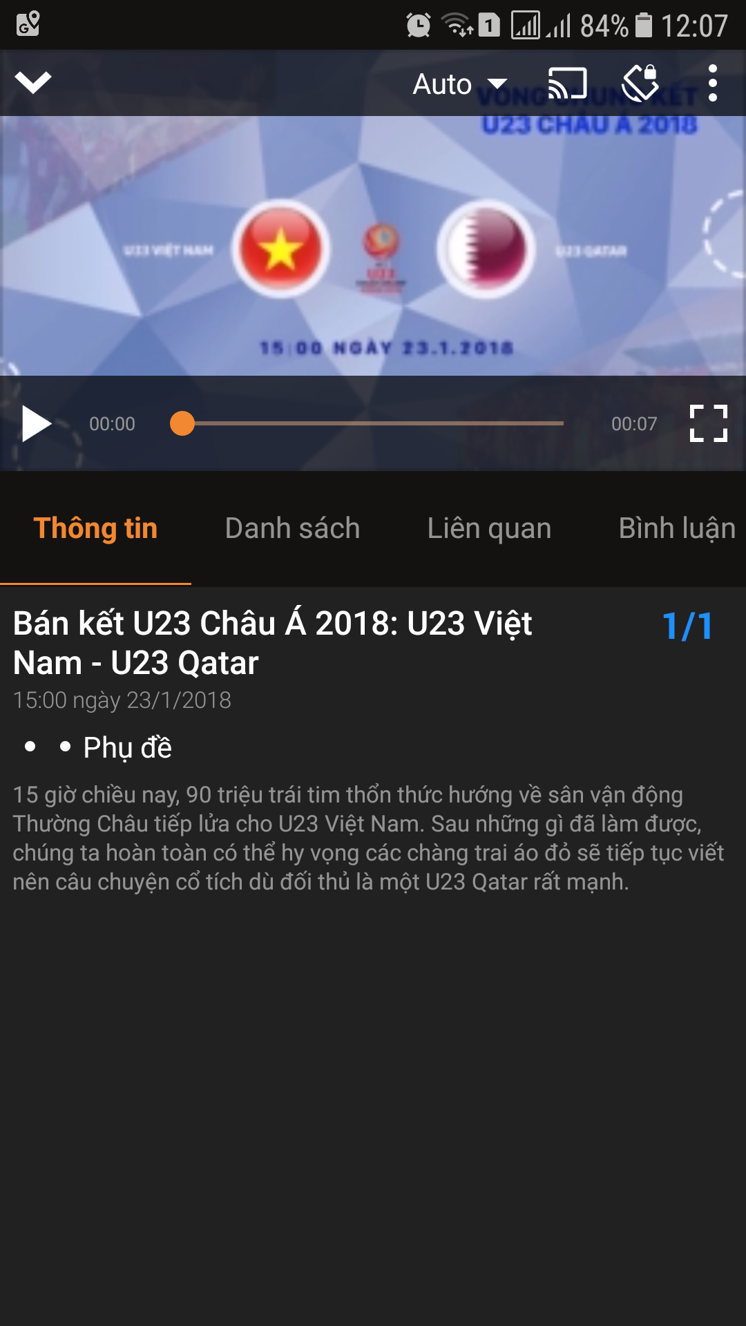 Thủ thuật - Tiện ích - Hướng dẫn xem trực tiếp bán kết U23 Việt Nam-Qatar đơn giản nhất trên smartphone (Hình 3).