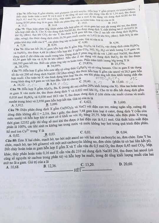 Nhận định về đề thi môn Hóa học kỳ thi THPT Quốc gia 2018 (Hình 4).
