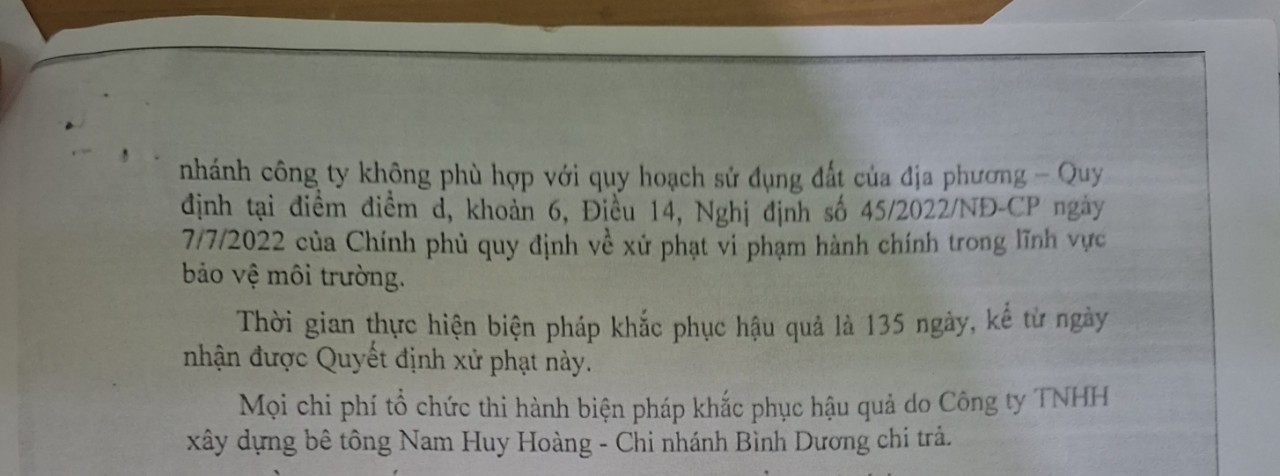 Môi trường - Bình Dương: Vi phạm pháp luật, trạm bê tông từng bị xử phạt, buộc di dời (Hình 4).