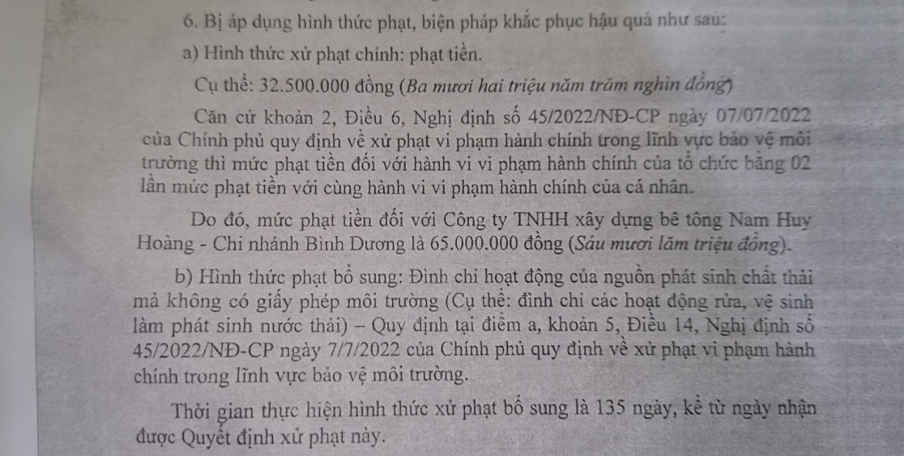 Môi trường - Bình Dương: Vi phạm pháp luật, trạm bê tông từng bị xử phạt, buộc di dời (Hình 2).