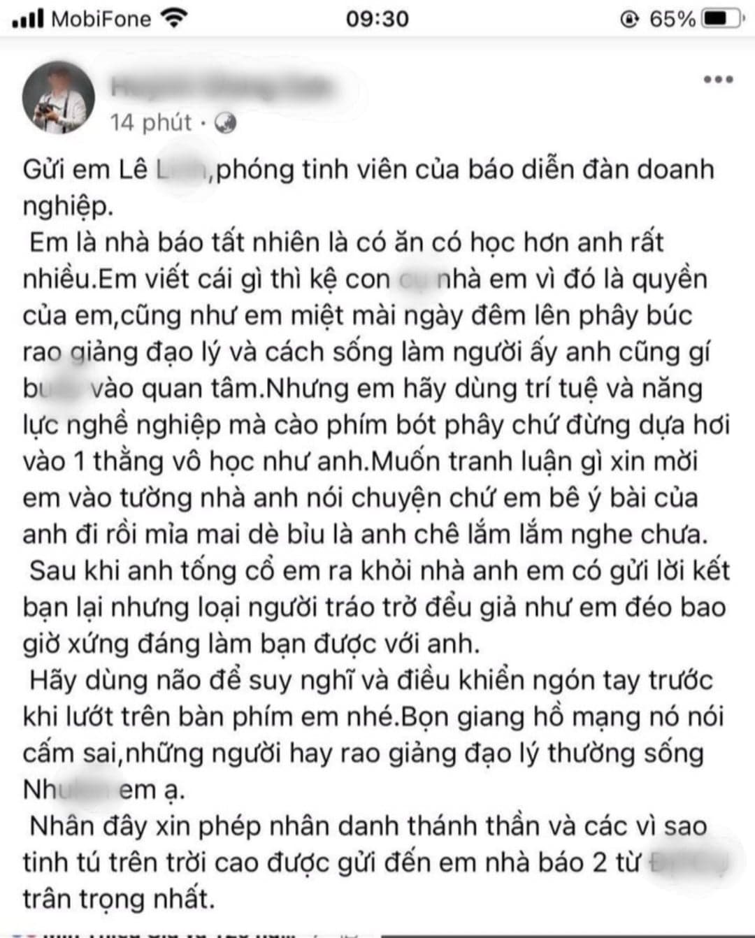 An ninh - Hình sự - Một nhà báo ở Hải Phòng khởi kiện vì bị bôi nhọ danh dự trên facebook