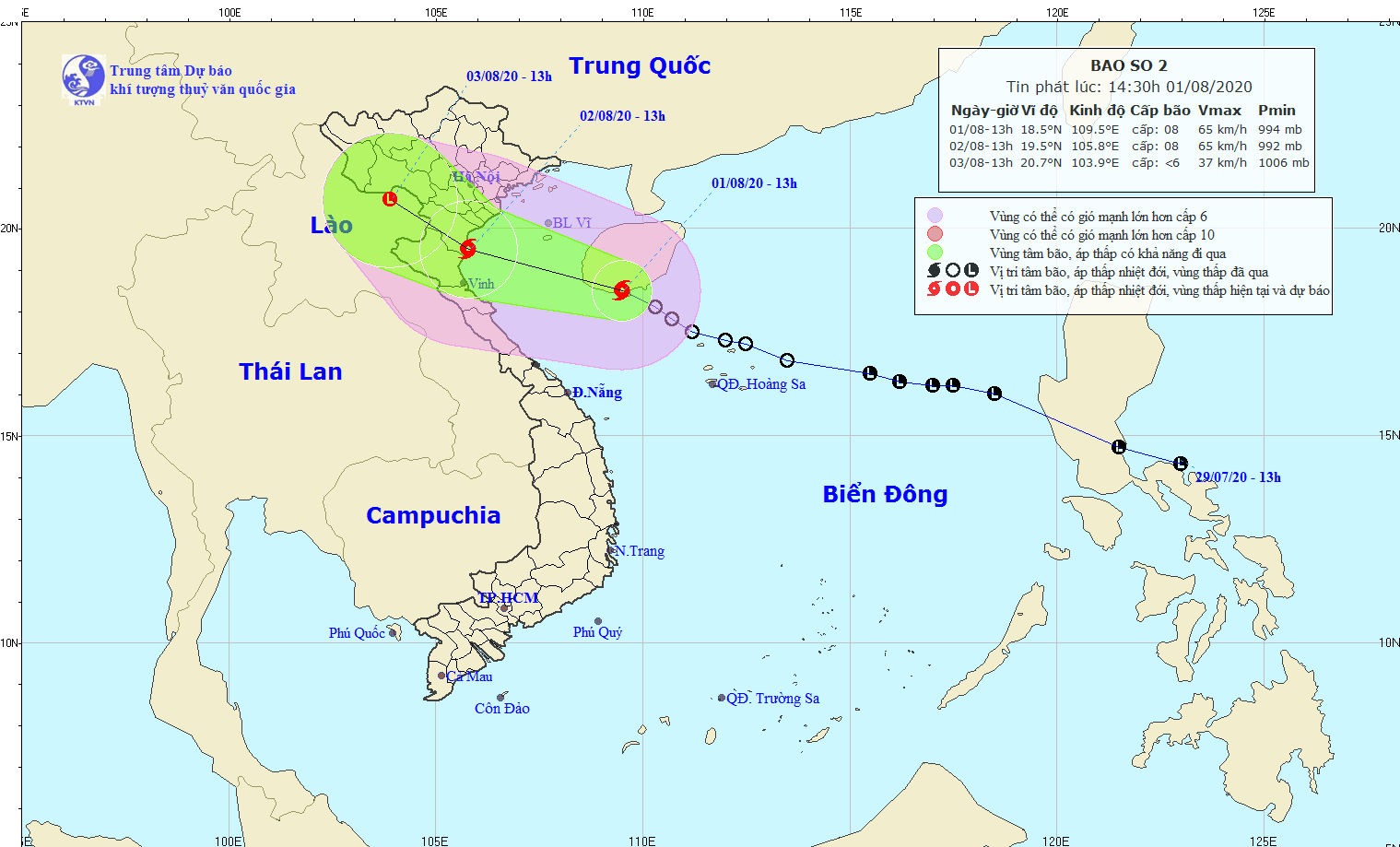 Tin nhanh - Áp thấp nhiệt đới mạnh lên thành bão số 2, tên quốc tế Sinlaku