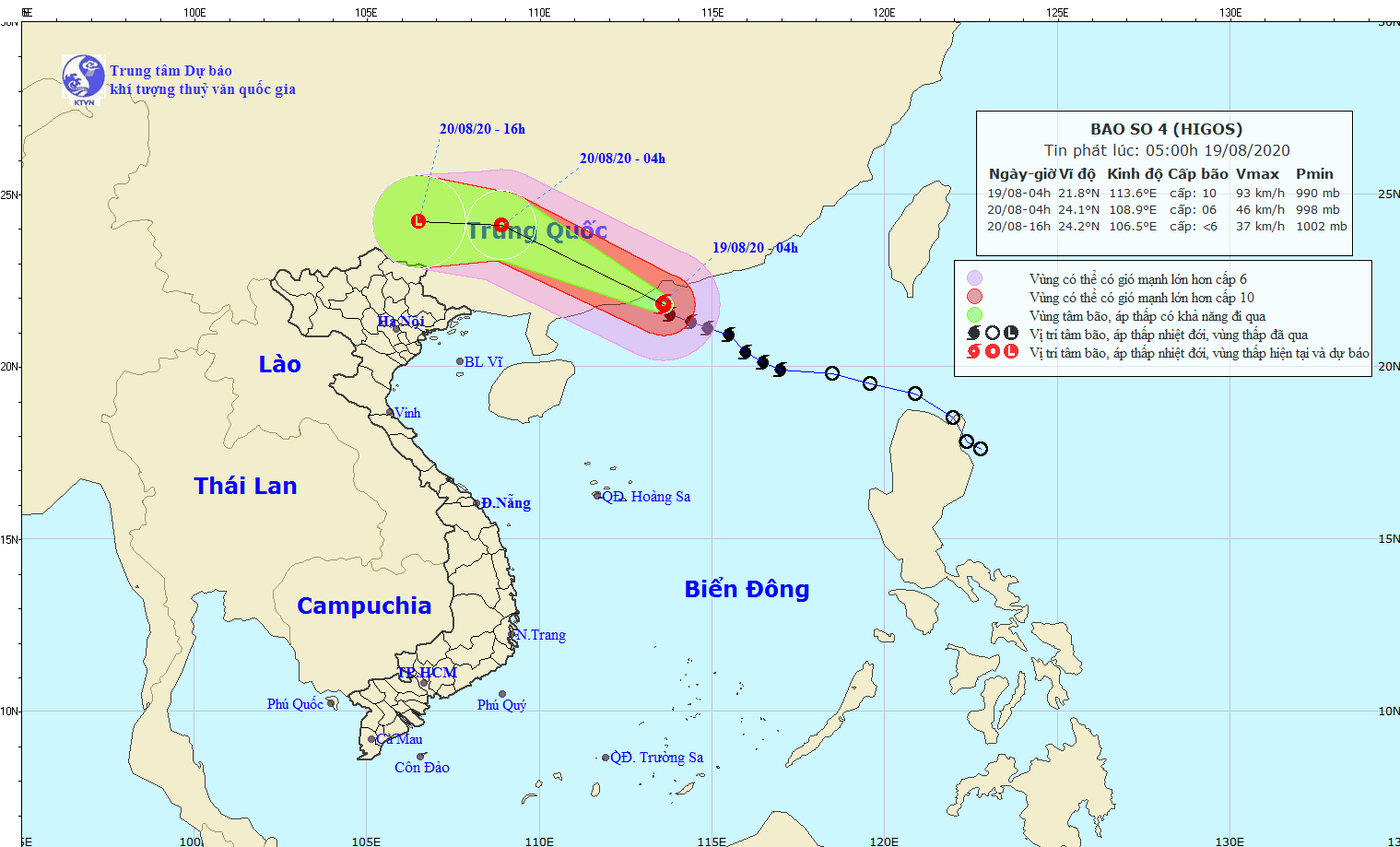 Tin nhanh - Tin bão mới nhất: Bão số 4 giật cấp 13, Biển Đông có gió mạnh và lốc xoáy