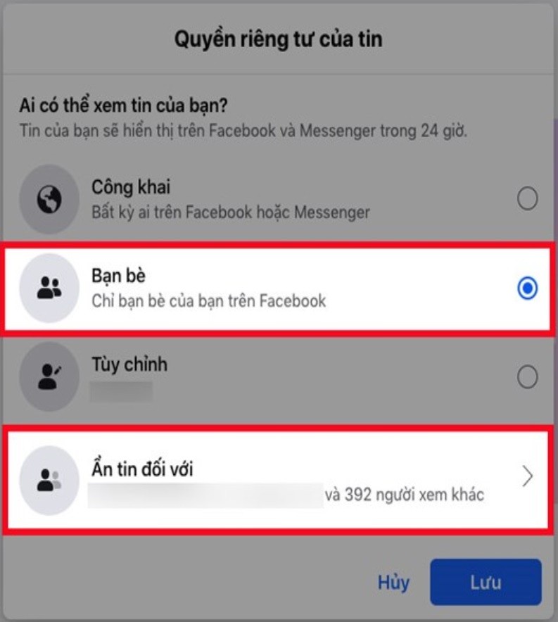 Thủ thuật - Tiện ích - Cách ẩn story trên Facebook với một số người (Hình 7).