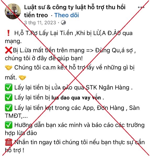 An ninh - Hình sự - Nhờ 'luật sư' thu hồi tiền lừa đảo, người phụ nữ tiếp tục bị lừa tiền