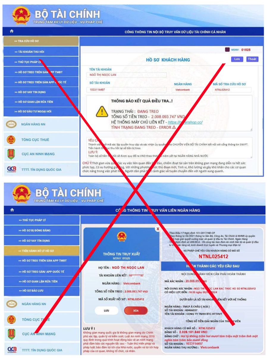 An ninh - Hình sự - Khuyến cáo việc giả mạo văn bản, con dấu và website của Bộ Tài chính