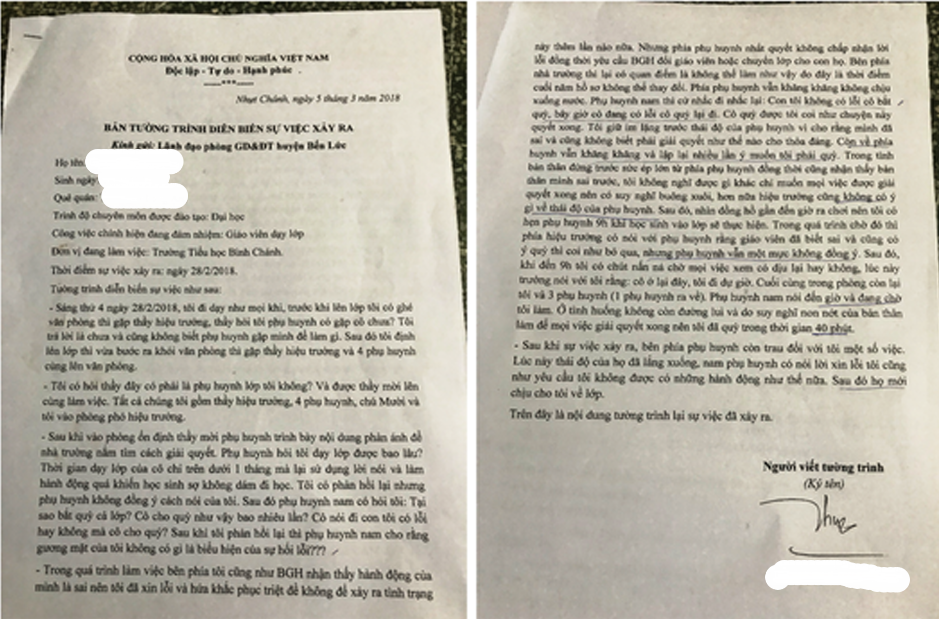 Cô giáo bị ép quỳ xin lỗi phụ huynh: 'Tôi không muốn nói thêm về chuyện này nữa'