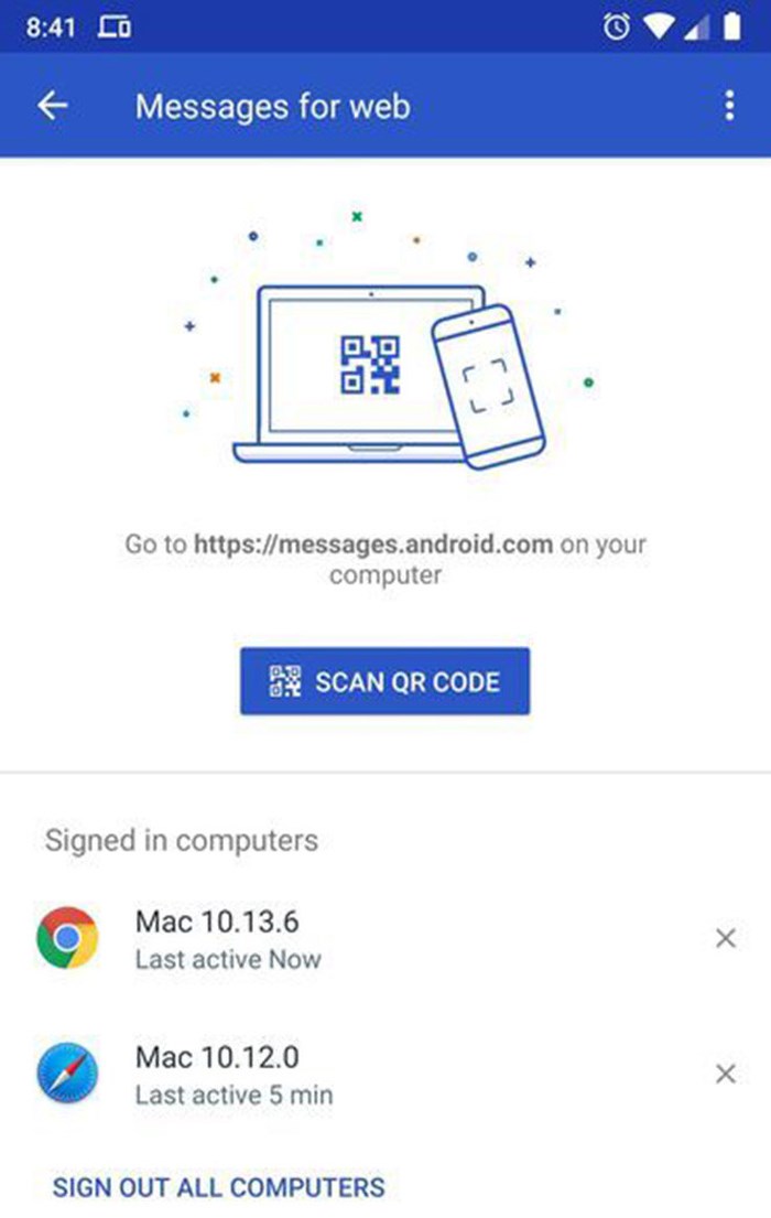 Mẹo sử dụng Android Messages trên web (Hình 3).