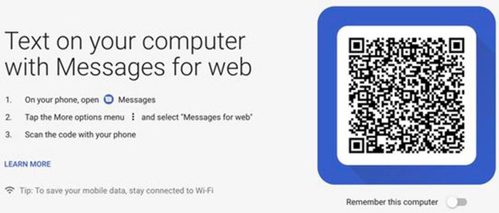 Mẹo sử dụng Android Messages trên web (Hình 2).