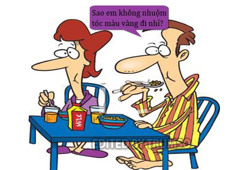 Cộng đồng mạng - Tối cười: Khuyên vợ để tóc vàng