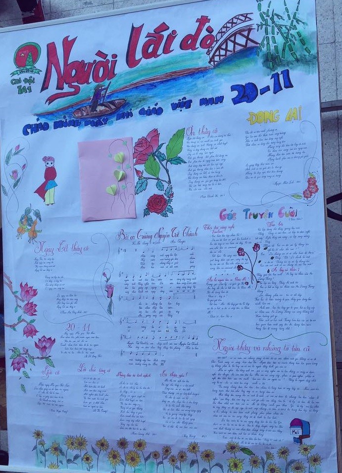 Dân sinh - “Hút hồn” mẫu báo tường độc đáo ngày Nhà giáo Việt Nam 20/11 (Hình 2).