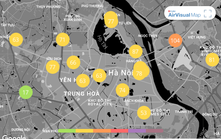 Dân sinh - Chất lượng không khí ngày 17/1: TP.HCM vẫn ở mức kém, Hà Nội trong lành 