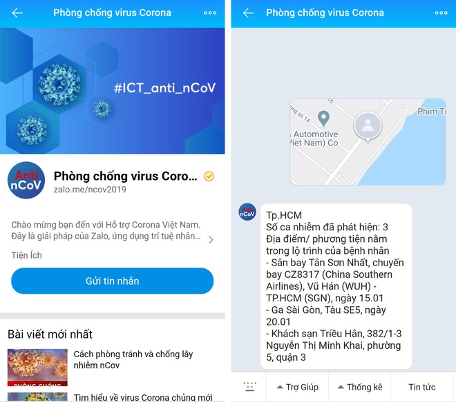 Cuộc sống số - Chống dịch thời đại công nghệ số, Zalo ra mắt chatbot 'Phòng chống virus corona'