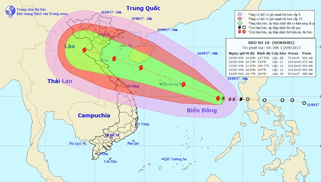 Xã hội - Bão số 10 tăng tốc giật cấp 15 tiến vào đất liền, Thủ tướng ra công điện khẩn cấp ứng phó