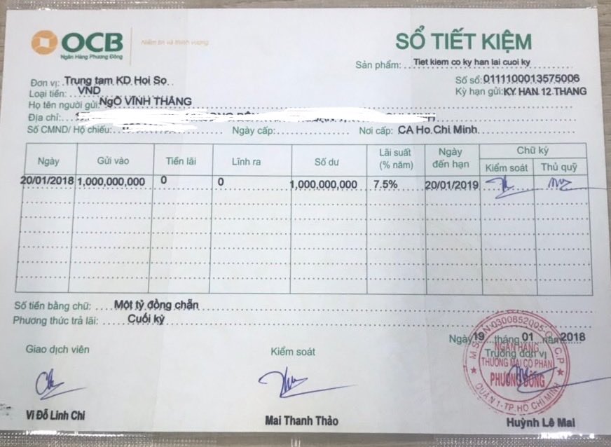 Tài chính - Ngân hàng - Gửi tiết kiệm tiền tỷ tại ngân hàng OCB, khách hàng tá hỏa khi nhận thông báo sổ giả