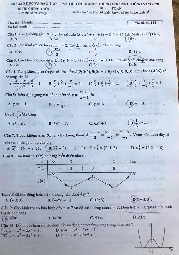 Giáo dục - Nghệ An: Thí sinh đánh giá đề thi môn Toán vừa sức nhưng khó đạt điểm tuyệt đối (Hình 3).