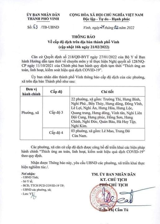 Sự kiện - Nghệ An thêm 2538 ca nhiễm Covid-19, Tp.Vinh thông báo cấp độ dịch trên địa bàn