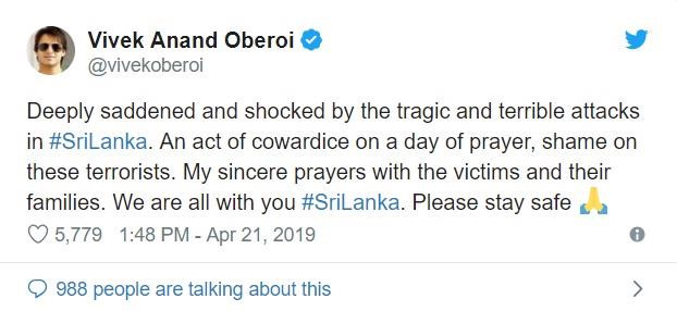 Giải trí - Sao thế giới đau xót trước vụ đánh bom ở Sri Lanka: 'Trái tim tôi đã tan nát...' (Hình 2).