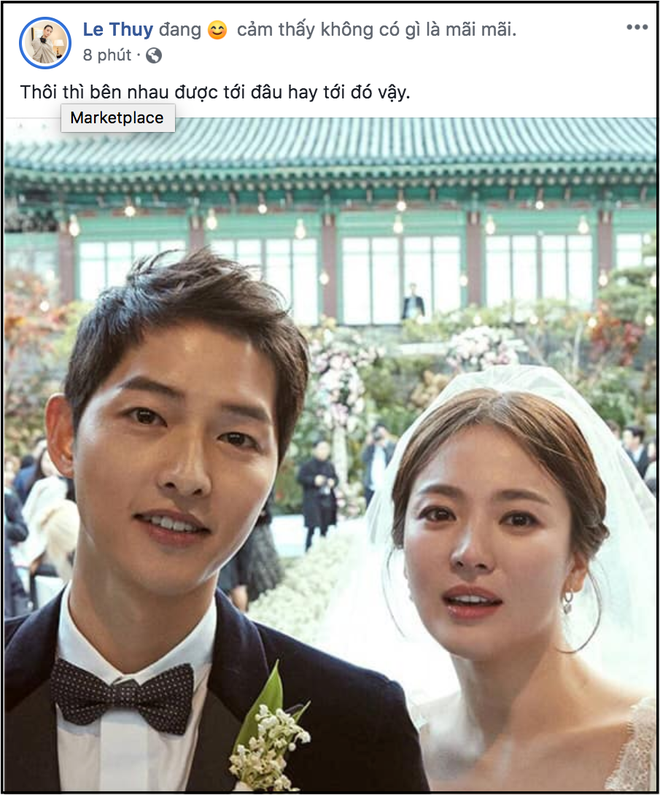 Giải trí - Sao Việt tiếc nuối khi biết tin Song Joong Ki và Song Hye Kyo ly hôn: 'Còn ai dám tin vào ngôn tình?' (Hình 4).