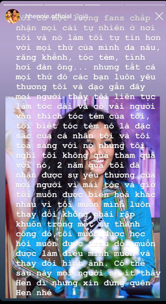 Giải trí - H'Hen Niê vấp phải nhiều ý kiến trái chiều từ người hâm mộ khi để tóc dài (Hình 3).