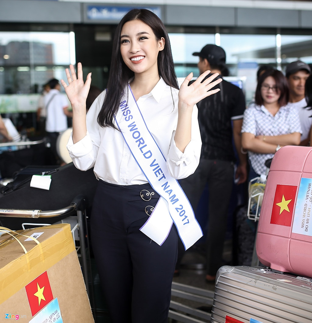 Ngày 19/10, Đỗ Mỹ Linh chính thức đáp chuyến bay sang Trung Quốc để tranh tài tại Miss World 2017 cùng 117 người đẹp đến từ các quốc gia và vùng lãnh thổ trên thế giới.